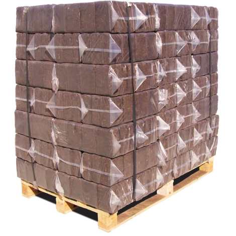 Bricchetti di corteccia RUF pallet da 1000 kg - GLUTHALTER - bricchetti notturni - sostituto del carbone - bricchetti di legno