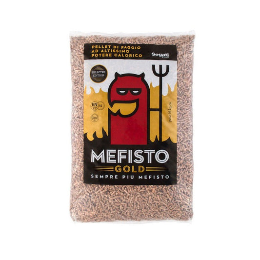 Mefisto Gold - Pellet legno di faggio - 70 sacchi da 15Kg